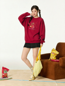 Gbiaior | Vintage Loose Oversized Womens Round Neck Sweatshirt