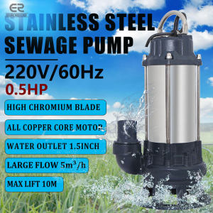 220v Submersible Pump Cutting Sewage Pump Rainwater Accumulation Agricultural Septic Tank Biogas Tank Sewage Irrigation