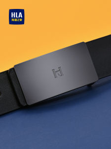 HLA | Leather Belt For Men Smooth Buckle Casual Business