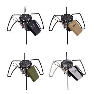 Vktech 2900W High Power Camping Gas Stove - Foldable Spider Design for Outdoor Cooking - Essential for Hiking and Camping