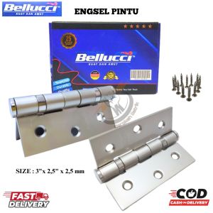 Engsel Pintu 3 inch Bellucci Stainless Tebal Anti Karat/Engsel PintuBellucci 3"/Engsel Tebal Belluci