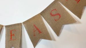 15Pcs Burlap Banner 3.5Meter DIY Party Decor Banner Vintage Party Wedding Banner Jute Burlap Bunting