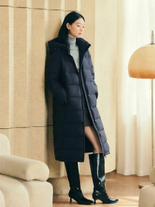 Windproof Water-Resistant Cotton-like Graphene Heating H-shaped Long Womens Down Jacket