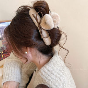 Kẹp Tóc Hình Cá Mập Nhung Lông Cừu Mùa Hè Cho Phụ Nữ Kẹp Tóc Hình Bướm Mới 2025 Phụ Kiện Tóc Thời Trang Cao Cấp Cho Tóc Dày