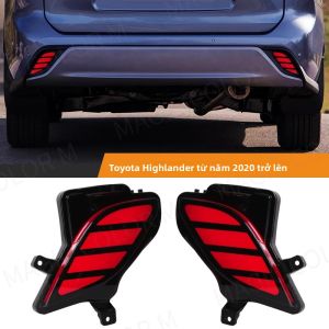 Đèn Phản Quang Cản Sau LED Toyota Highlander 2020-2023 Xi Nhan Động Đèn Phanh Đèn Sương Mù 12V Phụ Kiện Ô Tô ABS+LED