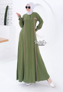 Gamis Wanita Dewasa Busui Friendly Bahan Crinkle Airflow Premium Dress Sabila By Indri Collection