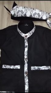 Setelan Pangsi Tradisional Lengkap Motif Batik Cindai untuk Anak Tutwurihandayani