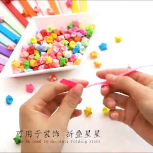 540pcs Stars Origami Paper Strips Fold DIY Hand Crafts Colorful Lucky Star Decoration Paper Gift wholesale