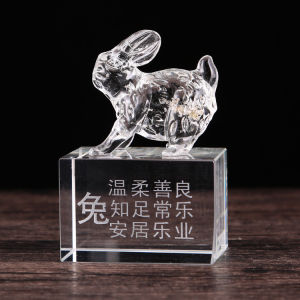 Modern Simplified Crystal Animal Zodiac Ornaments Creative Birthday Gifts for Friends Desktop Decorations Transparent Glass