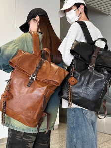 OUDENGPAI | Túi đeo vai nam phong cách cổ điển bằng da mềm chống thấm nước túi du lịch cho sinh viên nữ túi sách có thiết kế đẹp mắt