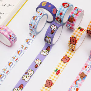【Pharaoh🎀COD】1 Pc Hewan Lucu Washi Tape Decor Masking Tape Jurnal Scrapbook Dekorasi DIY/Kartun lucu dan stiker pita kertas
