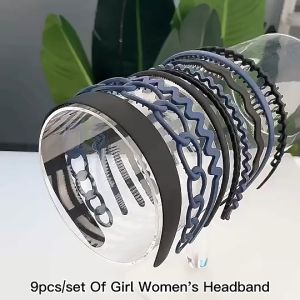 Hairband Fashion Cute Frosted Headband Simple Nonslip Hairbands Women Plain Teeth Comb Hair Hoop Accessories Women Lady Girls Plastic Headband Teeth Comb Hair Hoop Non-slip Headband with Teeth for Women Girls