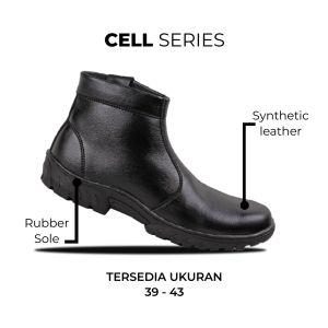 BLUCRAT SEPATU BOOTS SLOP SAFETY CELL BLACK - SEPATU BOOT SAFETY
