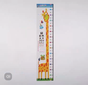 Cartoon Giraffe Child Measuring Height Vision Wall Sticker Detachable Baby Room Decoration Sticker