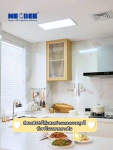 NEOBEE ดาวน์ไลท์ LED ขาววอร์ม บาง เรียบ สว่างประหยัดไฟ กลมสี่เหลี่ยม ติดตั้งง่าย รุ่น NB-APN