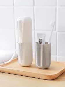 Portable Toothbrush Holder Travel Toiletries Storage Case Toothpaste Mouthwash Cup