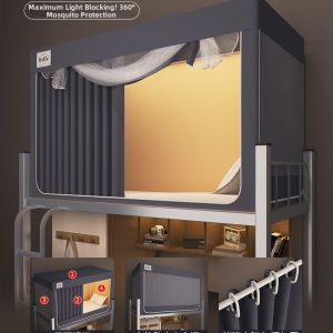 Integrated Light Blocking Mosquito Net Single Bed