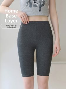 MiiOW | High Waist Five-Quarter Length Safety Pants Womens Summer Cotton Elastic Thin Modal Shorts Invisible Casual High Waist Shorts