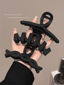 กิ๊บติดผมรูปฉลามสีดำขนาดใหญ่ ทรงเรียบง่าย หลากหลายสไตล์ สำหรับผู้หญิง ทรงผมยาว ทรงผมข้างหลัง ทรงผมฤดูร้อน 2025 ใหม่