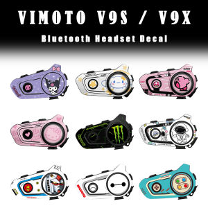 For VIMOTO V9S / V9X Bluetooth Headset Decorative Protective Sticker Motorcycle Helmet Bluetooth Headset Protective Sticker Waterproof Sunscreen Decal Motorcycle Accessories