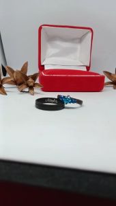 Cincin nikah palladium couple warna hitam rustik