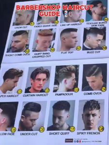 SET | 8 PCS BARBERSHOP HAIRCUT POSTER PICTURE FOR WALL DECOR