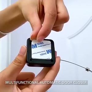 Automatic Sensor Door Closer Punch Free Adjustable Wire Rope Otomatik Automatik Penutup Pintu 拉绳闭门器