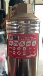 MTEC ปั๊มน้ำบาดาลโซล่าเซลล์ รุ่น 4TY4.5-105/11-900W/96V ท่อ 1.2 นิ้ว 11ใบพัด สำหรับบ่อบาดาล 4 นิ้ว มอเตอร์บัสเลสแท้ 100%