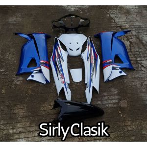 Cover Body Fullset Halus Kasar Honda Supra Fit New Warna Biru Putih