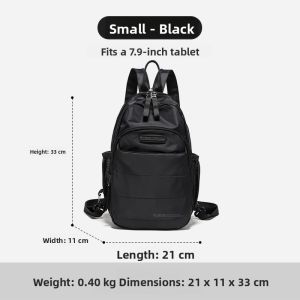 Volunteer | Large Capacity Outdoor Short Trip Backpack Waterproof Computer Bag For Men And Women Modern Neutral Style Oxford Cloth Material