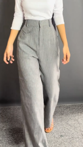 HIGHWAIST ORO PANTS - CELANA KULOT WANITA PREMIUM -ORO PANTS STRIPE BANGKOK PREMIUM