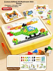 XIONGBUFAN | 3D Mushroom Pegs DIY Construction Toy