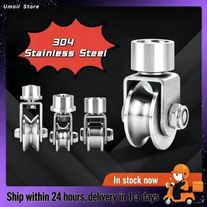 Swivel 360° Sliding Gate Roller Wheel With Bearing Heavy Duty Stainless 304 Sliding Roller For Door Gate Wheel Roller