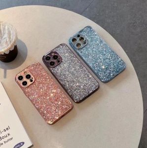 ♥Original Product+FREE Shipping+COD♥COD 2024 New Fashion Artistic Bling Glitter Color Phone Case For iPhone 15 11 12 13 14 Pro Max Plus Lens Fully protected phone case