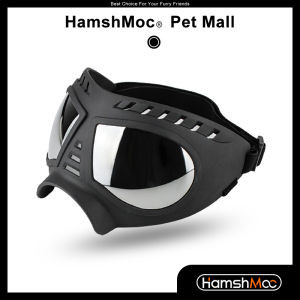 HamshMoc UV Protection Dog Goggles Windproof Pet Sunglasses Eye Wear Protection Rainproof Anti Fog with Adjustable Strap for Medium Large Dog