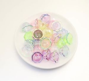 EELHOE | Chuông Gió Làm Thủ Công Bằng Hạt Acrylic Trong Suốt 6/24 Chiếc Thiết Kế Hình Sứa Nhiều Màu Sắc Dùng Làm Móc Khóa Trang Trí Tự Làm