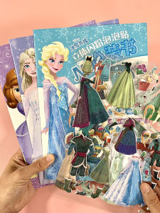 Princess Elsa Toy Frozen Girl Dress up Sticker Book Toddler Dress up Clothes Cartoon Stickers Stickers