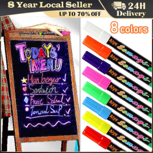 Colorful Removable Liquid Chalk Paint Windows Markers Washable Marker for Windows Mirrors Car Windshields Glass Whiteboards