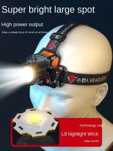 Led Headlamp Fishing Headlight t8/l9 3 Modes Zoomable Waterproof Super Bright Camping Light Powered By 2x18650 Batteries