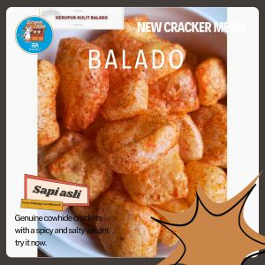 kerupuk kulit sapi 50gram/snek/keripik/kerupuk/makanan/rambak/derokdok