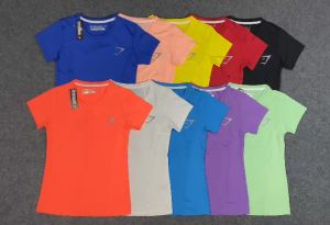 Áo Tập Gym Yoga Nữ Logo GS Dáng Cộc Tay Chất Thun Lạnh Mịn Mát