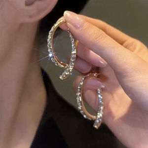 Ins Trendy Korean-style 925 Silver Needle Earrings for Women with French Style Minimalist Design and Luxurious Feeling