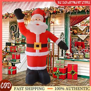 8FT LED Inflatable Santa Claus Lighted Blow-Up Christmas Decoration Outdoor Indoor Yard Garden Holiday Ornamen