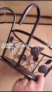 JCLSGP Bronze Hanging Iron Flower Rack - Balcony Flower Pot Rack - Sturdy and Stylish Bronze Material