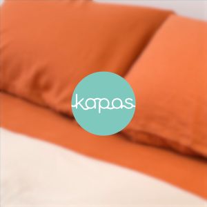 KAPAS LIVING | Fitted Bedsheet Set with Duvet Cover | 100% French Linen | Single/Queen/King/Super King