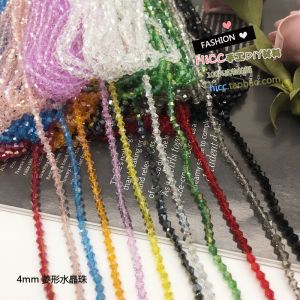 4mm Diamond Glass Crystal Beads Handmade DIY Beading Material Set Antiquity Hair Clasp Earrings Necklace Bead Accessories