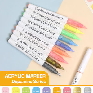 Bộ 9 Bút Vẽ Acrylic Tự Động Điều Chỉnh Mực Với 7 Bút Vẽ Đầu Cọ Chuyên Nghiệp Nhiều Màu Sắc