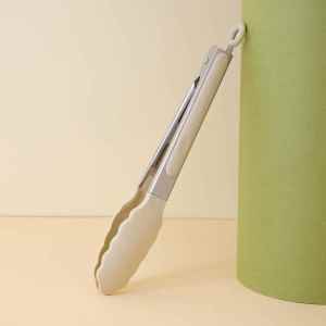 Heat-resistant Silicone and Stainless Steel BBQ Food Tongs