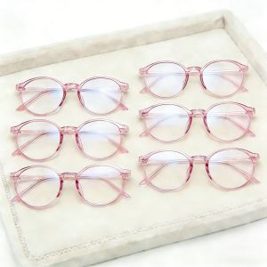 6Pcs Classic Oval Anti Blue Light Eyeglasses Reading Books Vintage Glasses for Women and Men Replaceable Lens Computer Eyewear