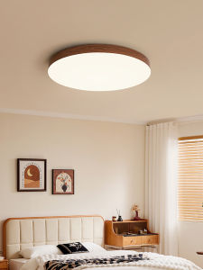 DGY | Vintage Japanese Style Modern Simplified Lighting For Study And Master Bedrooms Walnut Finish Ultra Thin Circular Design